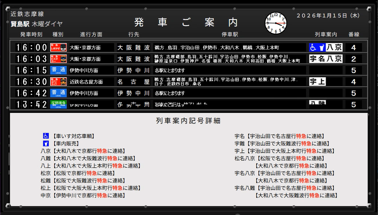 連続パタパタ中の画面