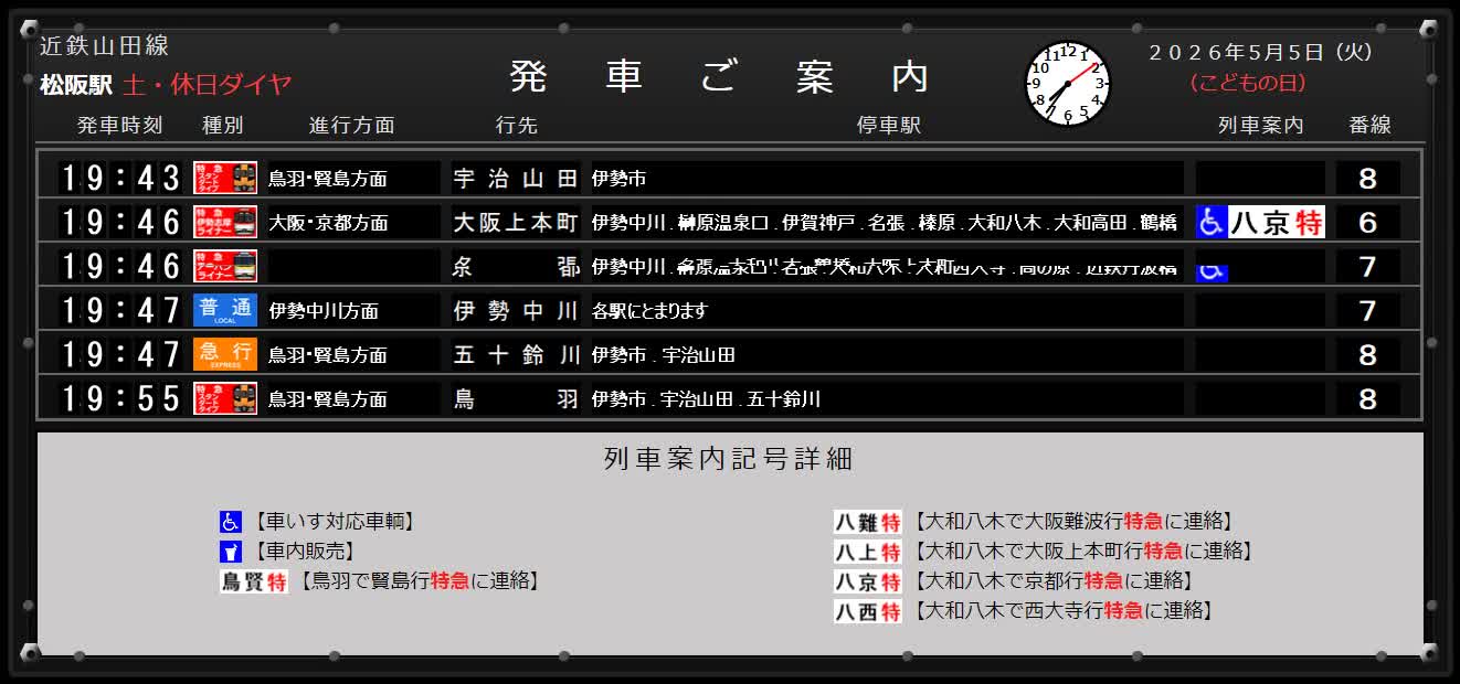 連続パタパタ中の画面